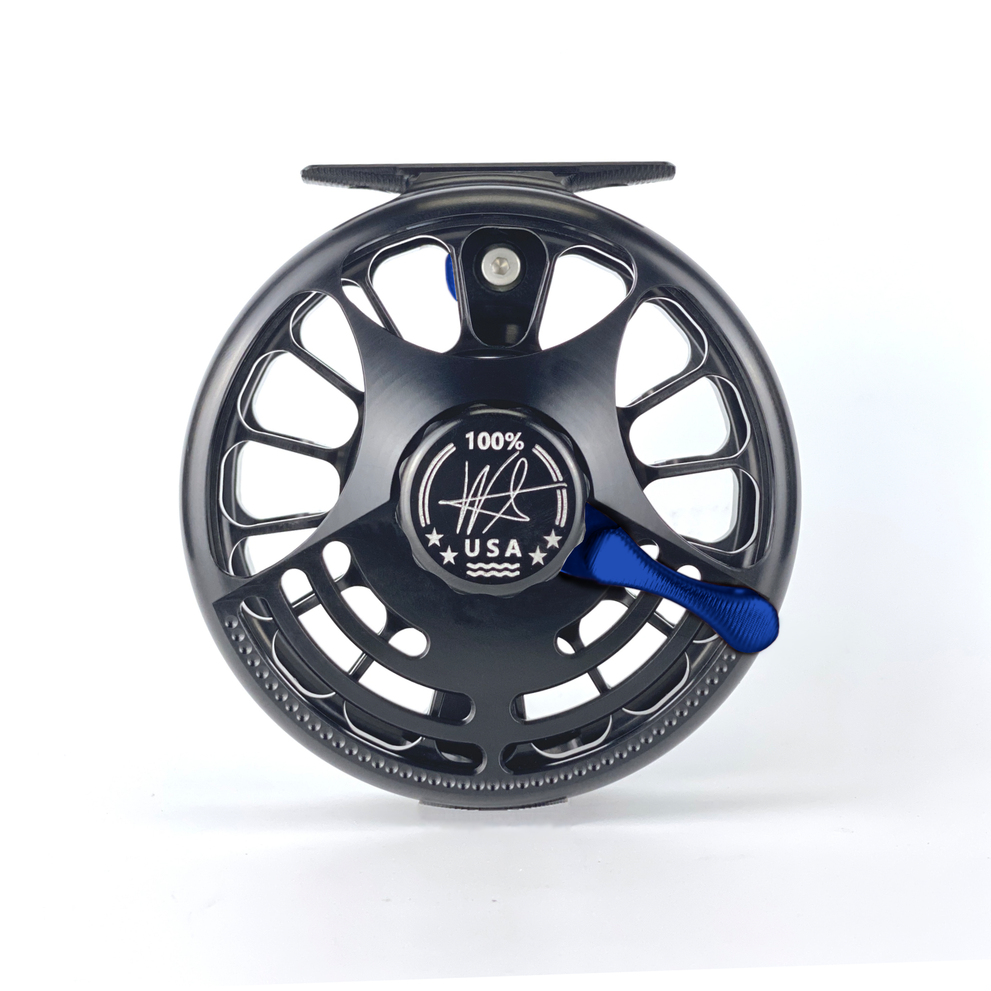 SF 6-9wt Fly Reel with Distinctive Accent Color Lever - A Symbol of High Performance and Expertise in the Fishing Community.
